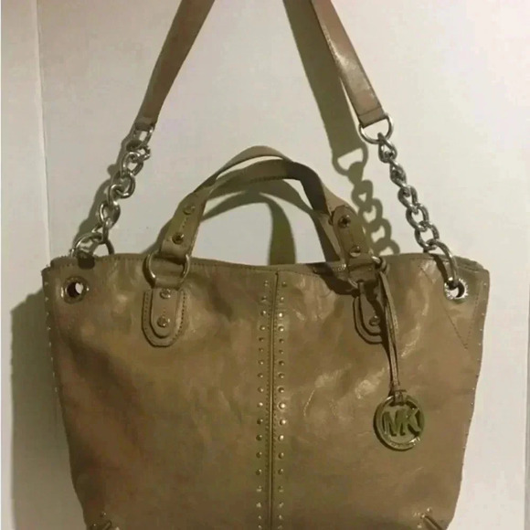 Michael kors beige leather satchel handbag - Picture 10 of 10